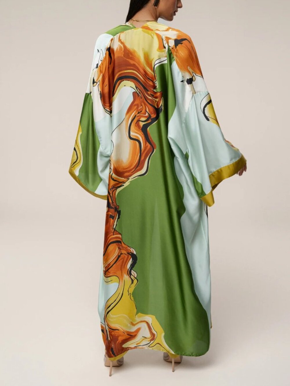 JLUXLABEL Tropical Print Nola Maxi Duster S/M